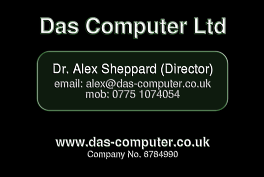 business card + contact details